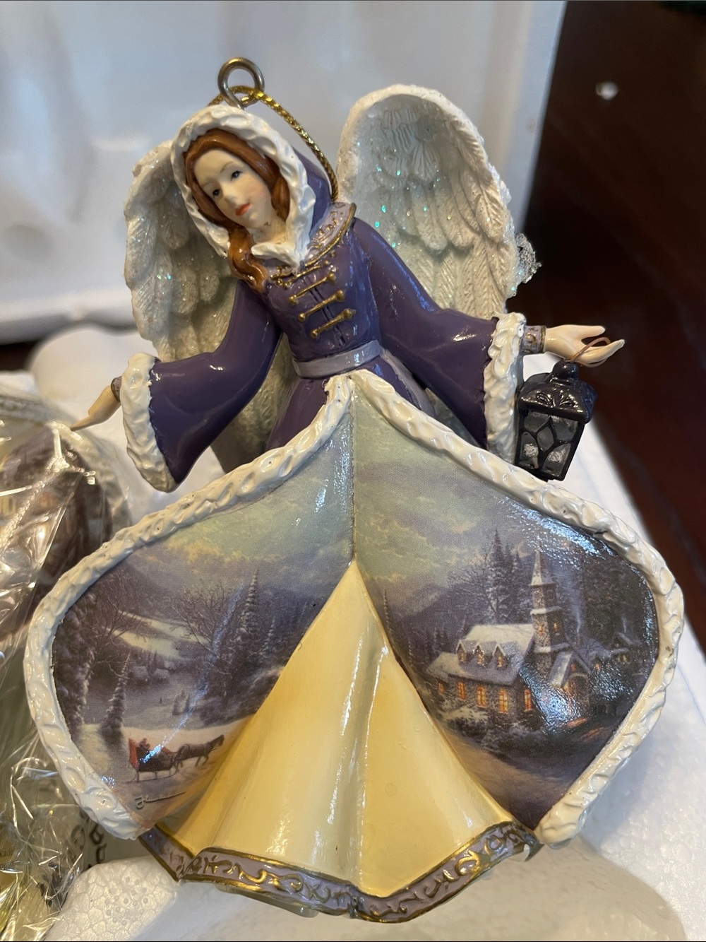 Thomas Kinkade Second Edition Angels of the Night Holiday Ornament - Set of 3